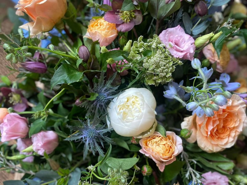 Flower closeup of bouquet