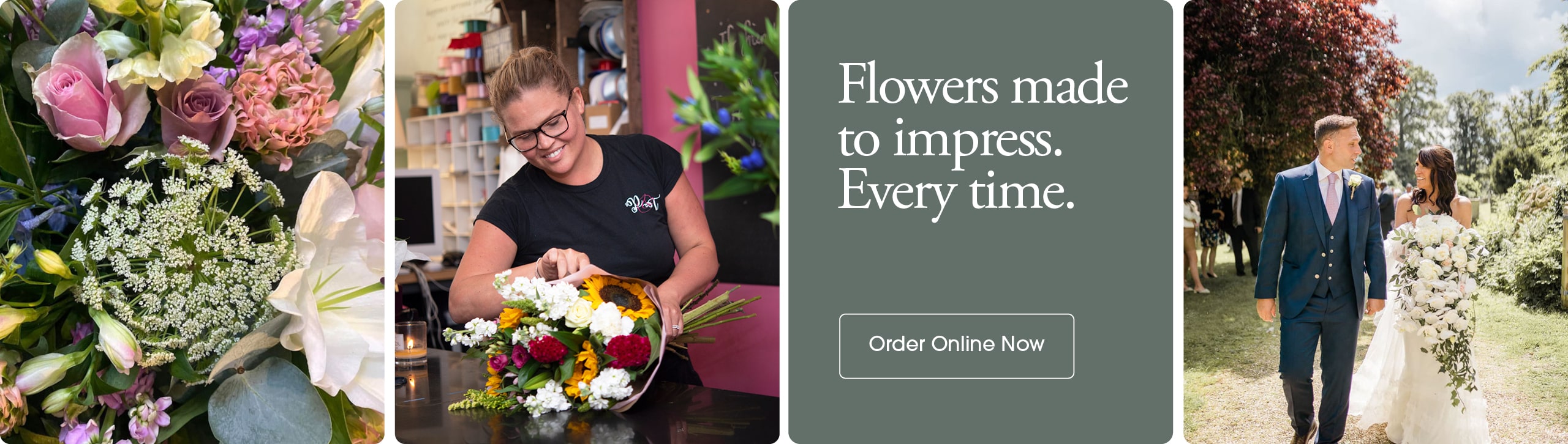 Seasonal bouquets from Cooke & Thomas in Market Drayton offering same-day delivery